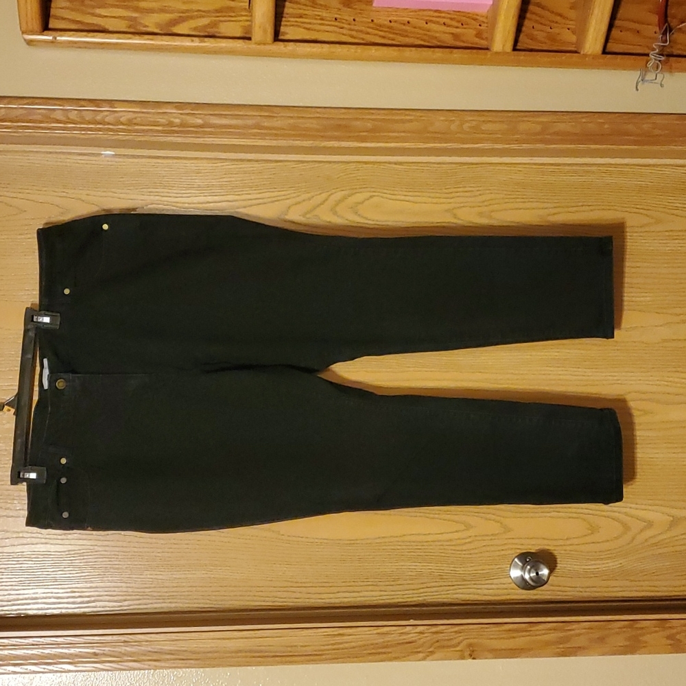 Black Denim Jeans Woman Within 22W